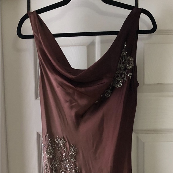 Lord & Taylor -Sheath cowl neck embellished Dress -size 10 - Picture 2 of 5